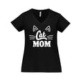 thumbnail image 1 of Inktastic Mothers Day Cat Mom Women's Plus Size V-Neck T-Shirt, 1 of 5