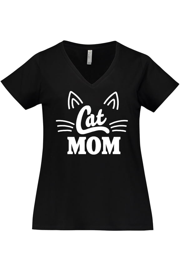 Mothers Day Cat Mom Women's Plus Size V-Neck T-Shirt