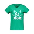 thumbnail image 1 of Inktastic Mothers Day Cat Mom Women's V-Neck T-Shirt, 1 of 5