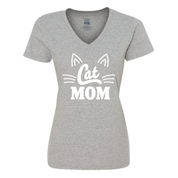 Inktastic Mothers Day Cat Mom Women's V-Neck T-Shirt