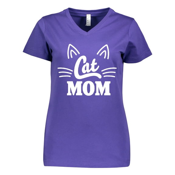 Inktastic Mothers Day Cat Mom Women's V-Neck T-Shirt