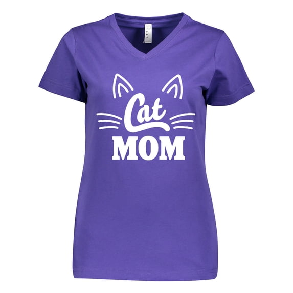 Inktastic Mothers Day Cat Mom Women's V-Neck T-Shirt