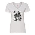 thumbnail image 1 of Inktastic Mothers Day a Mothers Love is the Heart of the Family Women's V-Neck T-Shirt, 1 of 5