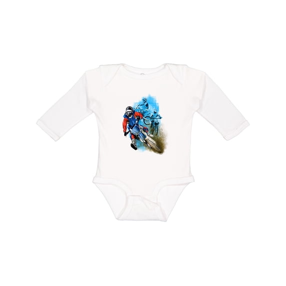 Inktastic Motocross Boys Long Sleeve Baby Bodysuit