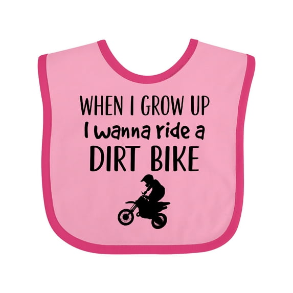 Inktastic Motocross Dirt Biking Future Dirt Biker Boys or Girls Baby Bib
