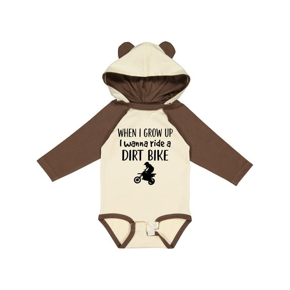 Inktastic Motocross Dirt Biking Future Dirt Biker Boys or Girls Long Sleeve Baby Bodysuit
