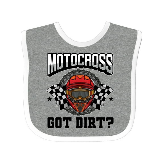 Inktastic Motocross Dirt Biking Got Dirt Boys or Girls Baby Bib