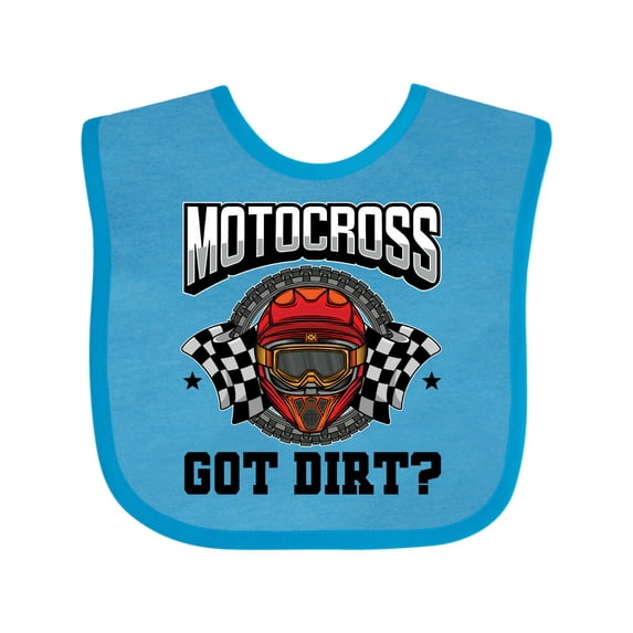Inktastic Motocross Dirt Biking Got Dirt Boys or Girls Baby Bib