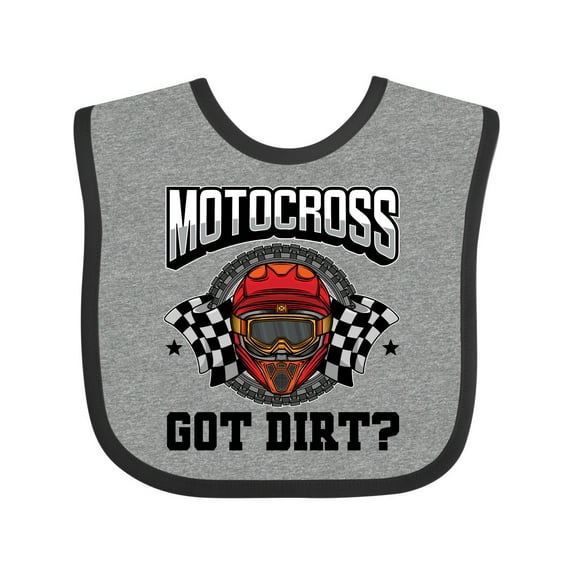 Inktastic Motocross Dirt Biking Got Dirt Boys or Girls Baby Bib