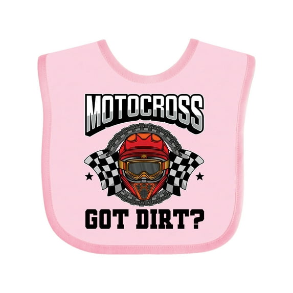 Inktastic Motocross Dirt Biking Got Dirt Boys or Girls Baby Bib