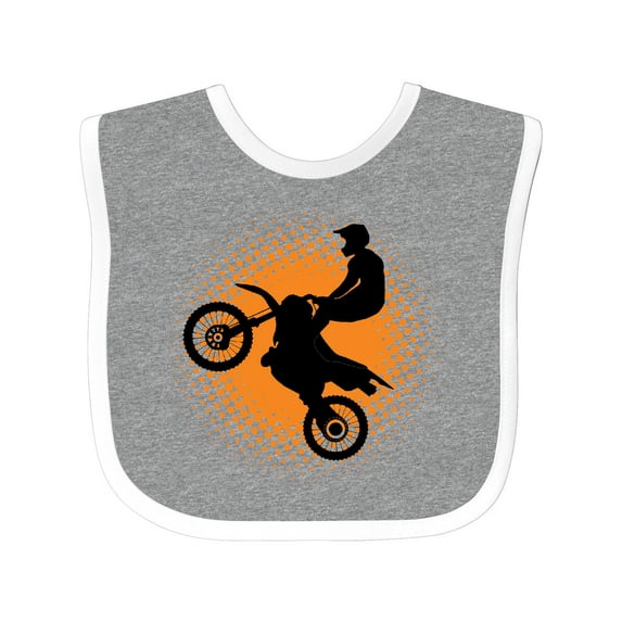 Inktastic Motocross Rider Freestyle Sports Boys Baby Bib