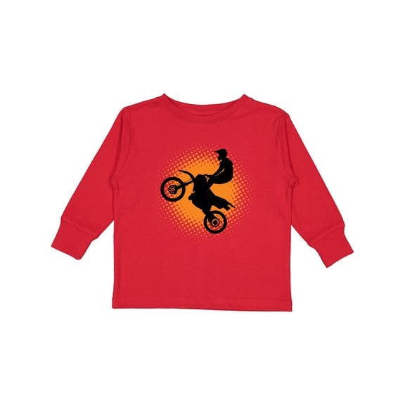 Inktastic Motocross Rider Freestyle Sports Boys Long Sleeve Toddler T-Shirt