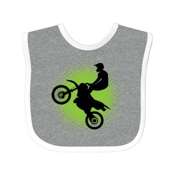 Inktastic Motocross Rider Freestyle Sports Boys or Girls Baby Bib