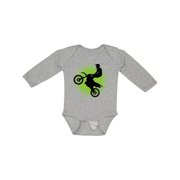 Inktastic Motocross Rider Freestyle Sports Boys or Girls Long Sleeve Baby Bodysuit