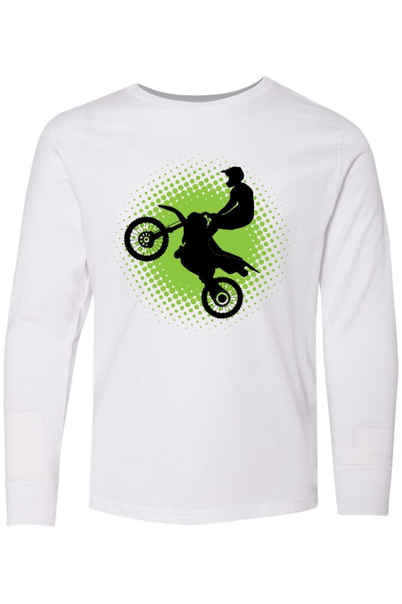 Motocross Rider Freestyle Sports Long Sleeve Youth T-Shirt