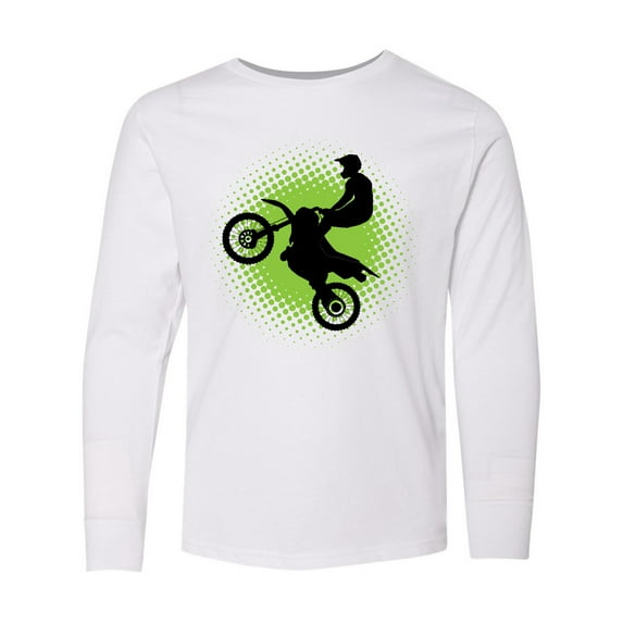Inktastic Motocross Rider Freestyle Sports Long Sleeve Youth T-Shirt