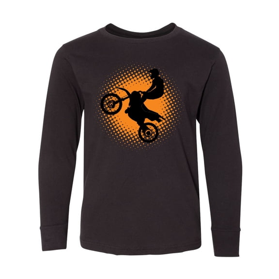 Inktastic Motocross Rider Freestyle Sports Long Sleeve Youth T-Shirt