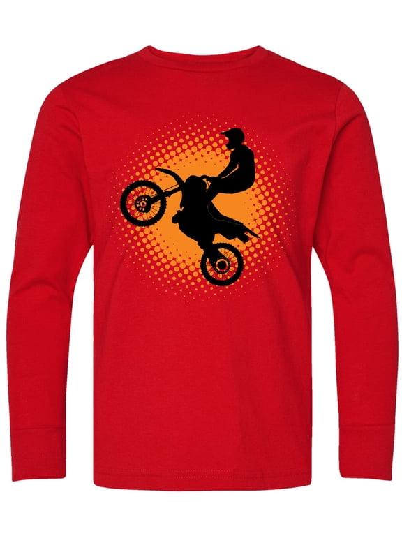 Motocross Rider Freestyle Sports Long Sleeve Youth T-Shirt