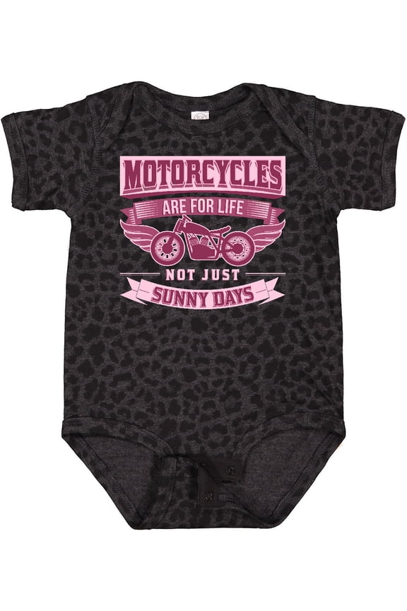 Motorcycle Female Biker Girls Baby Bodysuit