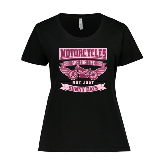 Inktastic Motorcycle Female Biker Women's Plus Size T-Shirt