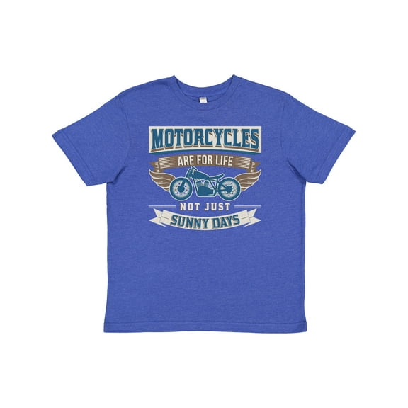 Inktastic Motorcycles Are for Life Biker Youth T-Shirt