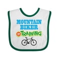 thumbnail image 1 of Inktastic Mountain Biker in Training Boys or Girls Baby Bib, 1 of 4