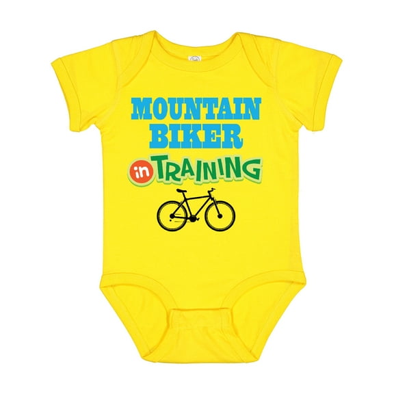 Inktastic Mountain Biker in Training Boys or Girls Baby Bodysuit