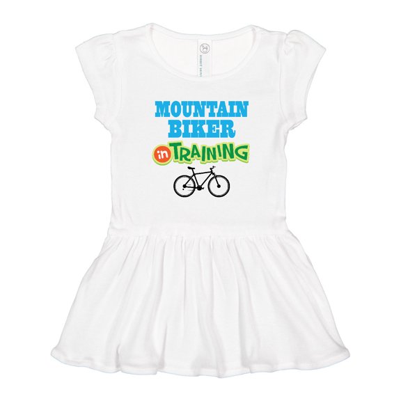 Inktastic Mountain Biker in Training Girls Toddler Dress