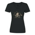 thumbnail image 1 of Inktastic Mountain Biking Adventure Women's V-Neck T-Shirt, 1 of 5