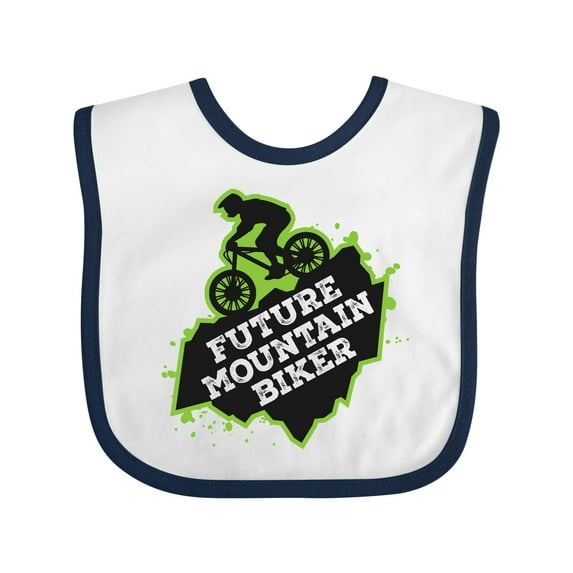 Inktastic Mountain Biking Future Mountain Biker Boys or Girls Baby Bib