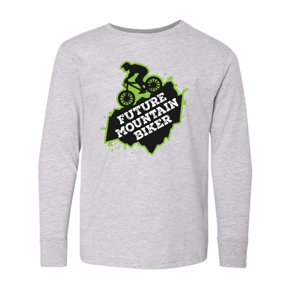 Inktastic Mountain Biking Future Mountain Biker Long Sleeve Youth T-Shirt