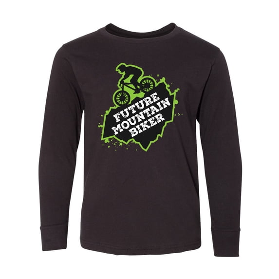 Inktastic Mountain Biking Future Mountain Biker Long Sleeve Youth T-Shirt