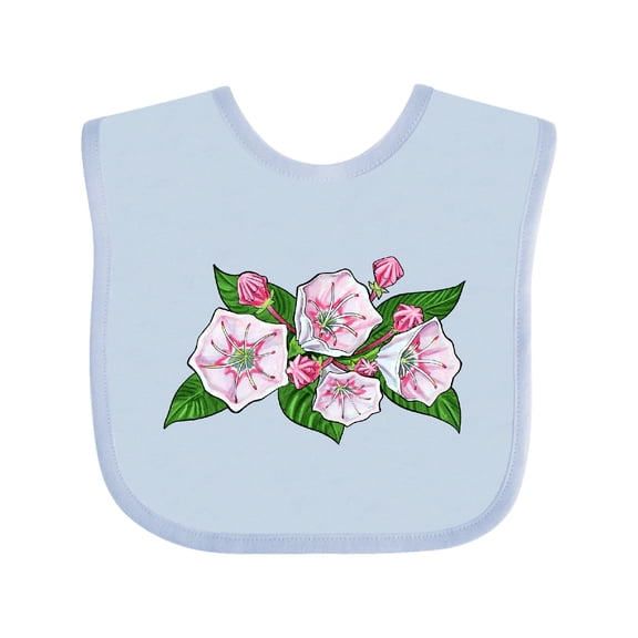 Inktastic Mountain Laurel Flowers Boys or Girls Baby Bib