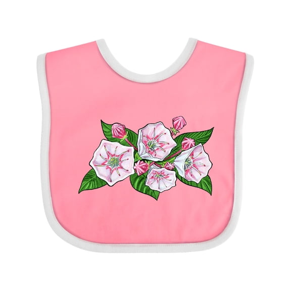 Inktastic Mountain Laurel Flowers Boys or Girls Baby Bib