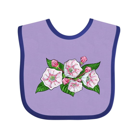 Inktastic Mountain Laurel Flowers Boys or Girls Baby Bib
