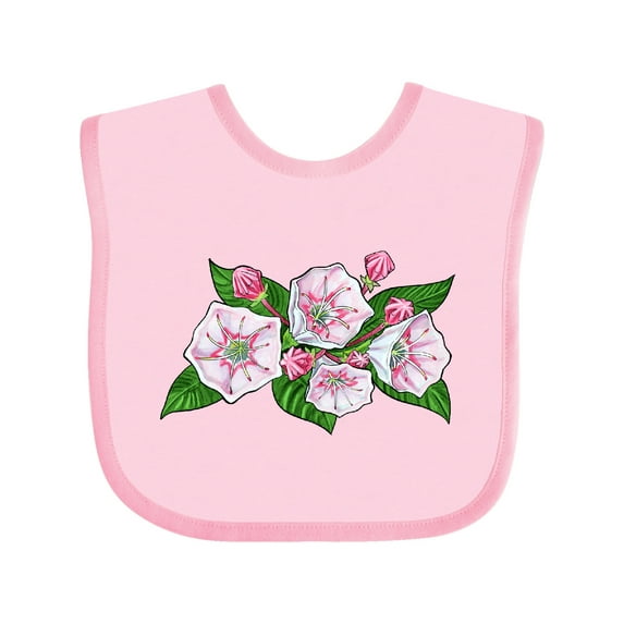 Inktastic Mountain Laurel Flowers Boys or Girls Baby Bib