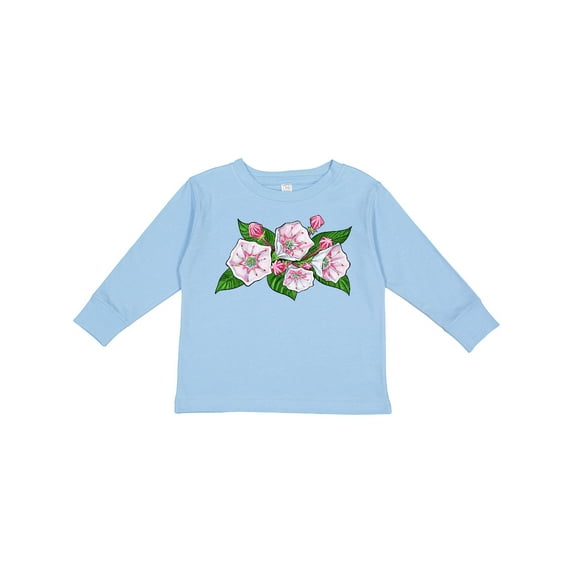 Inktastic Mountain Laurel Flowers Boys or Girls Long Sleeve Toddler T-Shirt