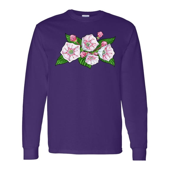 Inktastic Mountain Laurel Flowers Long Sleeve T-Shirt