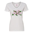 thumbnail image 1 of Inktastic Mountain Laurel Flowers Women's V-Neck T-Shirt, 1 of 5