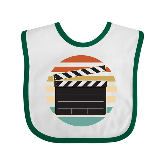 Inktastic Movie Film Clapboard Boys or Girls Baby Bib