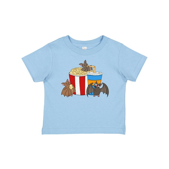 Inktastic Movie Loving Bats with Popcorn and Soda Boys or Girls Baby T-Shirt