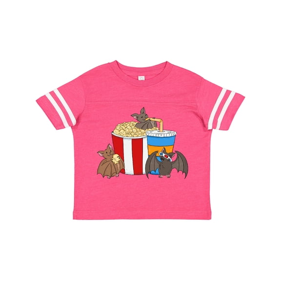Inktastic Movie Loving Bats with Popcorn and Soda Boys or Girls Toddler T-Shirt