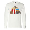 thumbnail image 1 of Inktastic Movie Loving Bats with Popcorn and Soda Long Sleeve T-Shirt, 1 of 5