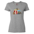 thumbnail image 1 of Inktastic Movie Loving Bats with Popcorn and Soda Women's T-Shirt, 1 of 5