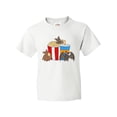 thumbnail image 1 of Inktastic Movie Loving Bats with Popcorn and Soda Youth T-Shirt, 1 of 5