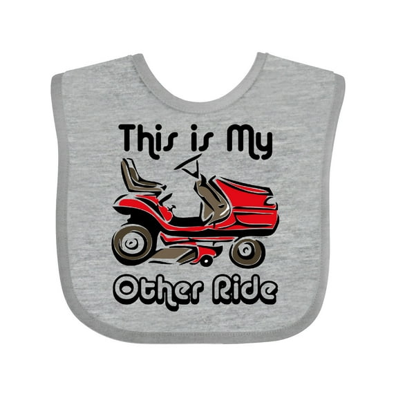 Inktastic Mower My Other Ride Boys or Girls Baby Bib