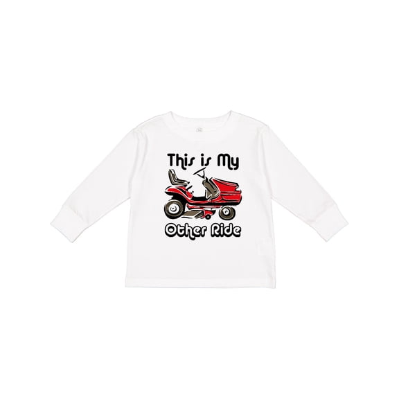 Inktastic Mower My Other Ride Boys or Girls Long Sleeve Toddler T-Shirt