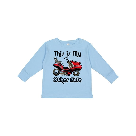 Inktastic Mower My Other Ride Boys or Girls Long Sleeve Toddler T-Shirt