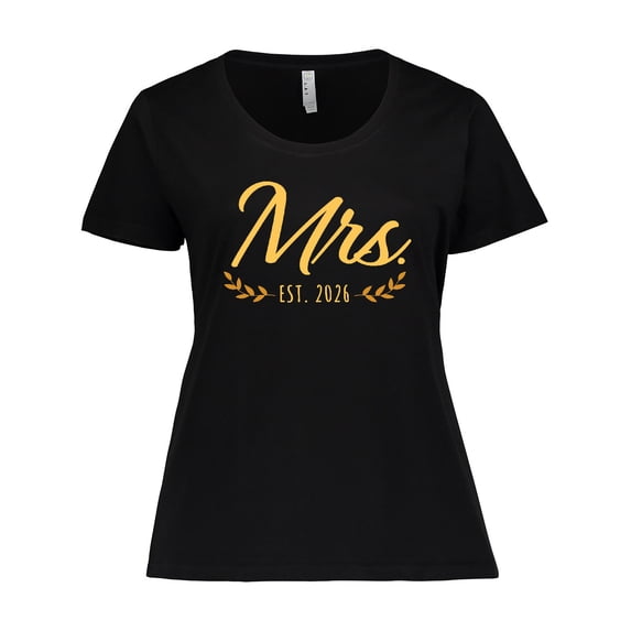 Inktastic Mrs. Est 2026 Women's Plus Size T-Shirt
