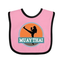 Inktastic Muay Thai Kickboxing Girls Baby Bib